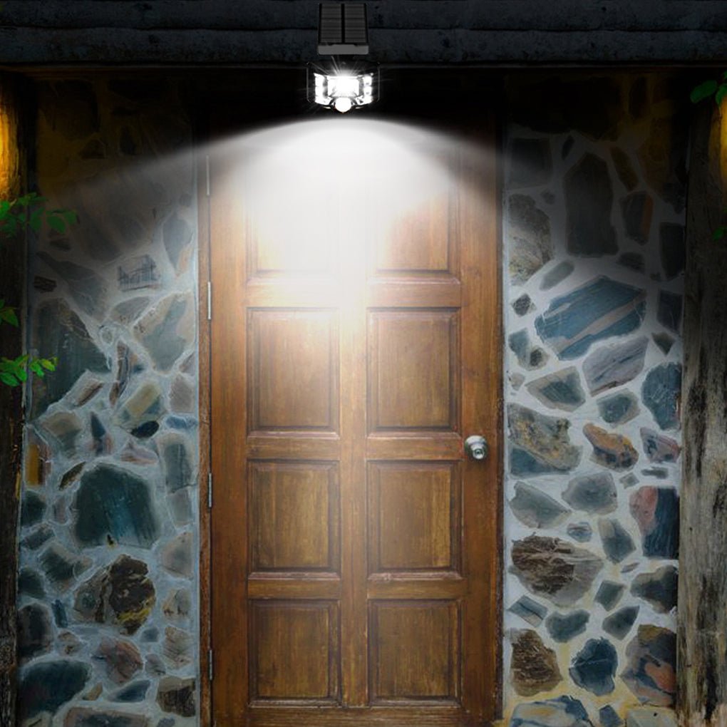 Solar Motion Sensor Wall Light Adjustable Outdoor LED Spotlight