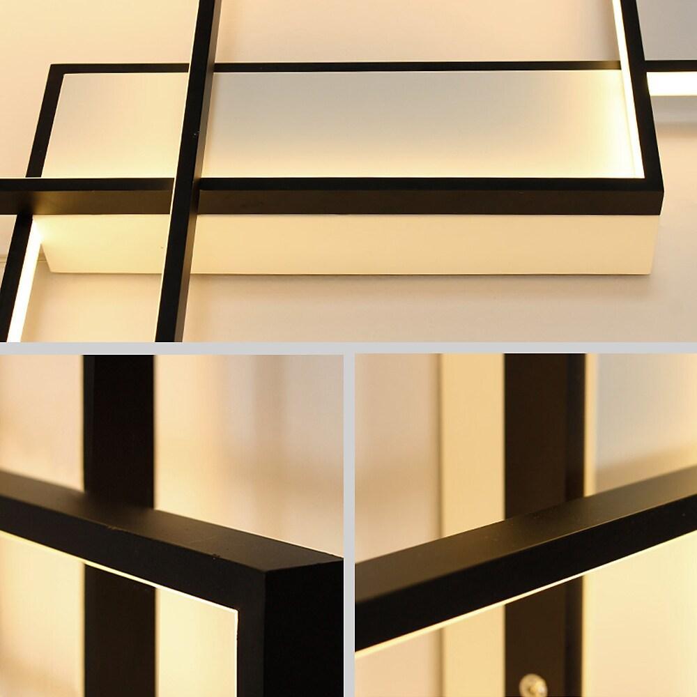 Geometric Overlapping Rectangle Aluminum LED Flush Mount Ceiling Light