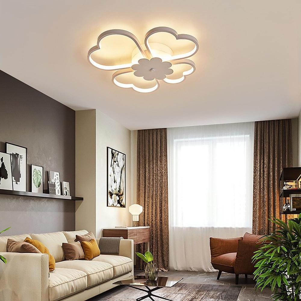 Modern Floral LED Flush Mount Ceiling Light - Metal & Aluminum