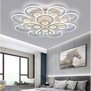 Nordic Geometric Metal Ring Flush Mount LED Ceiling Light