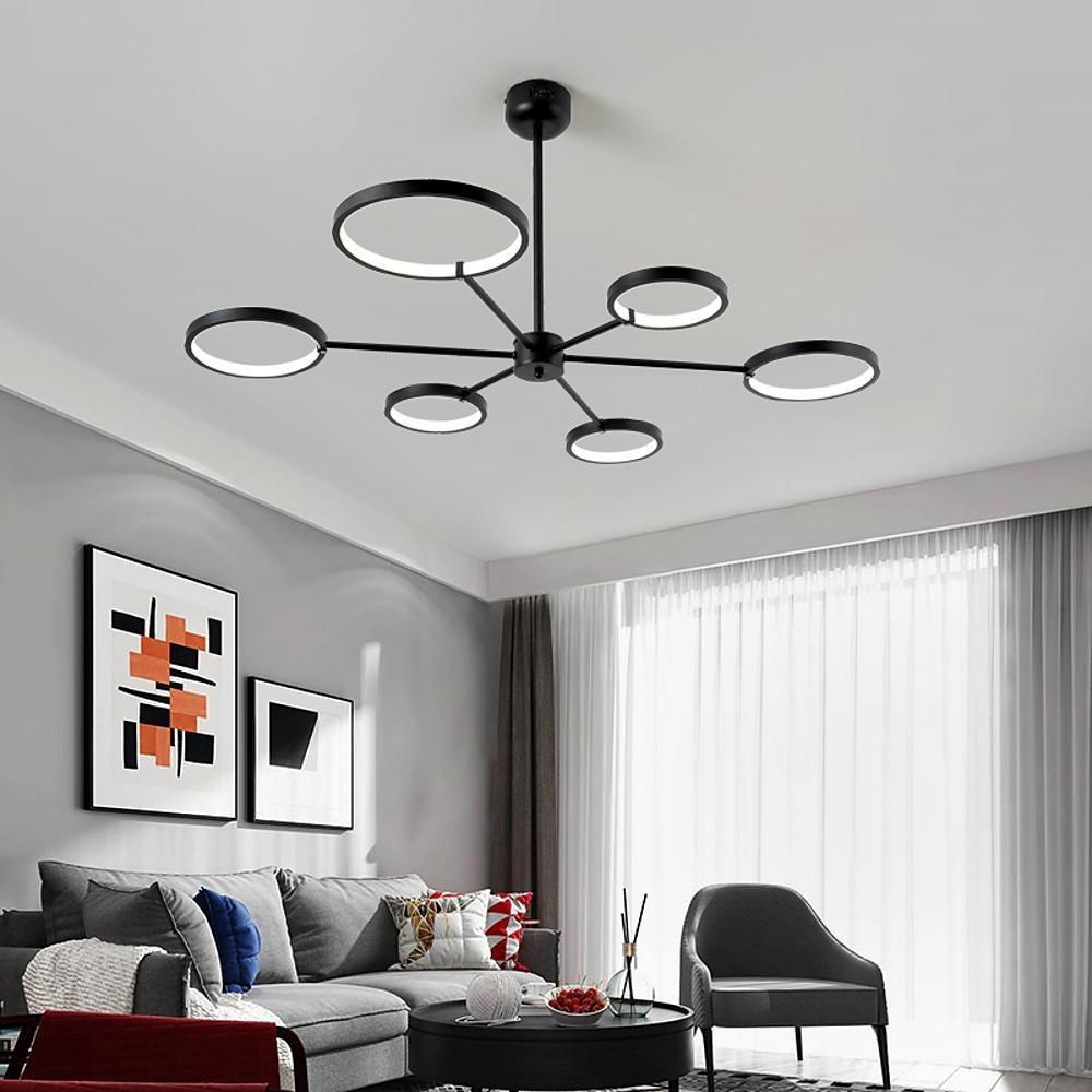 Mini Sputnik Chandelier Metal Silicone Modern LED Ceiling Light