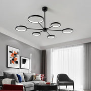Mini Sputnik Chandelier Metal Silicone Modern LED Ceiling Light