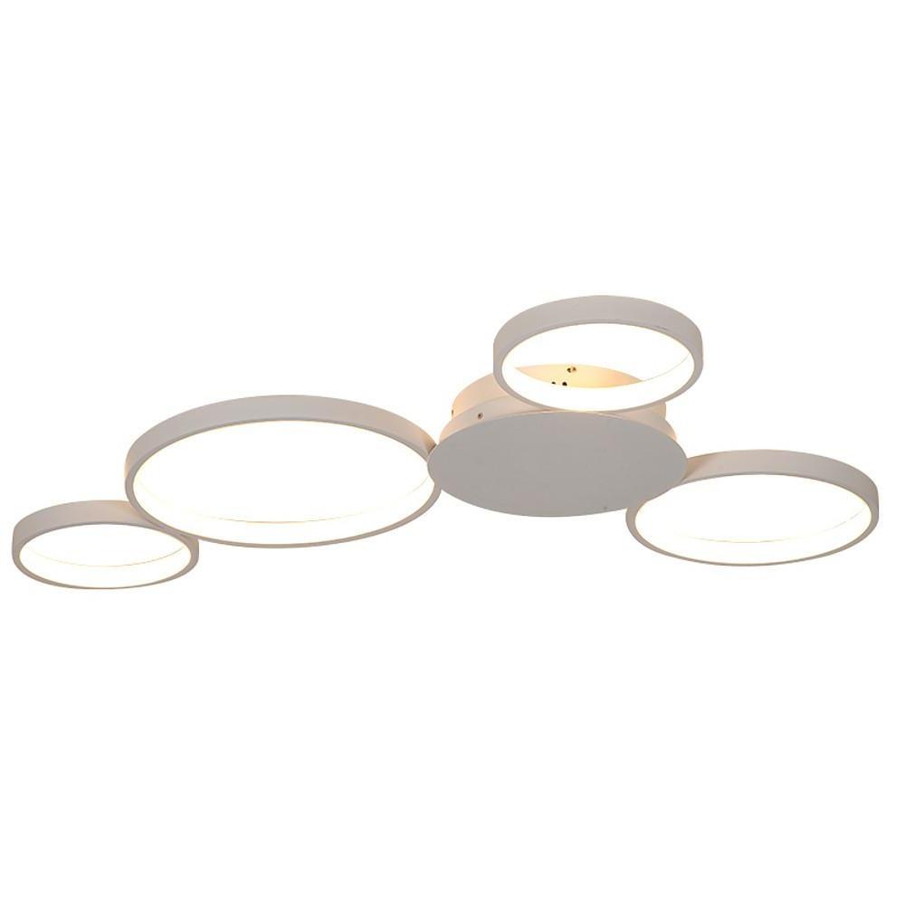 Modern 4-Circle LED Flush Mount Ceiling Light - Silicone Shade