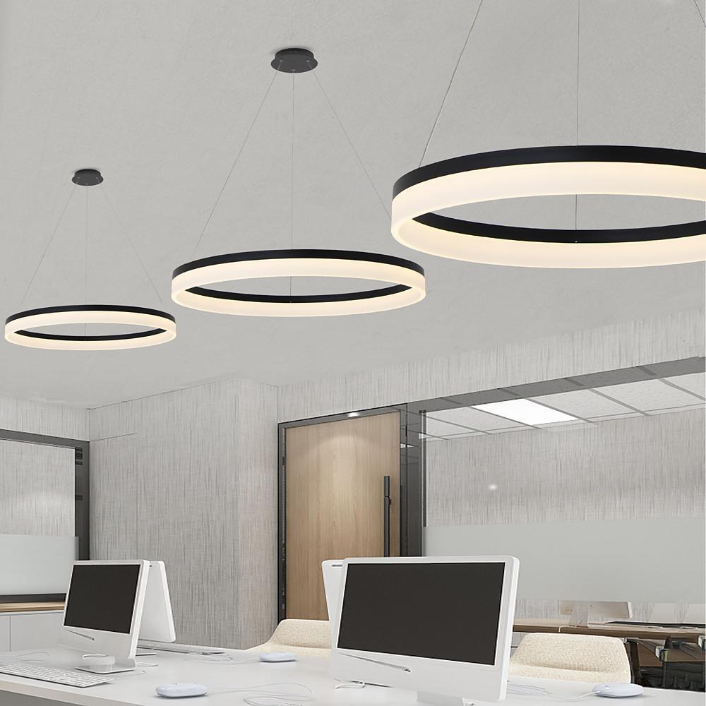 Modern Ring Pendant Light Aluminum Acrylic LED Ceiling Fixture