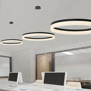 Modern Ring Pendant Light Aluminum Acrylic LED Ceiling Fixture