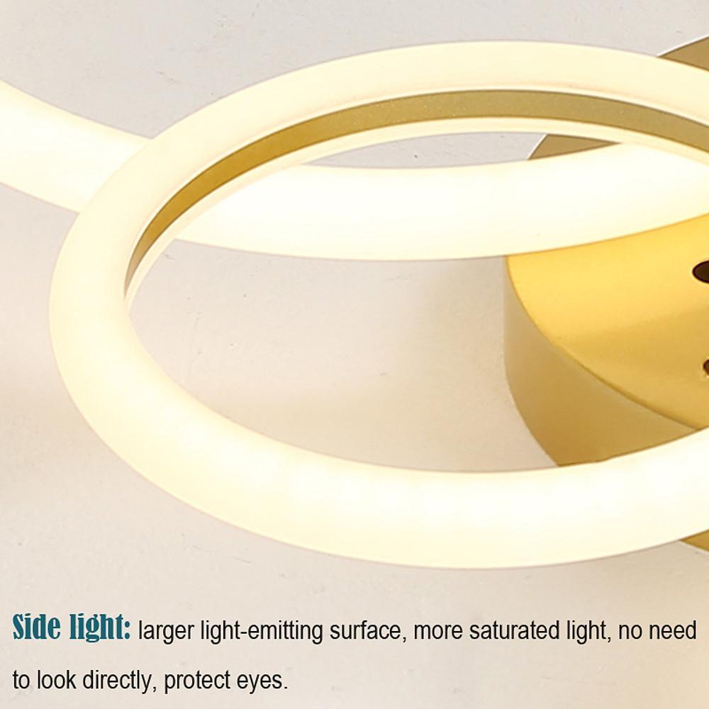 Modern Circular Ring LED Flush Mount Ceiling Light with Remote