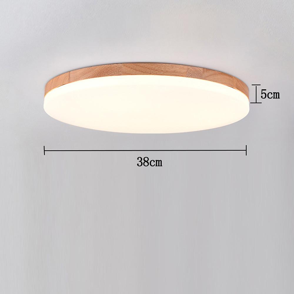 Minimalist Wood Flush Mount Ceiling Light with LED