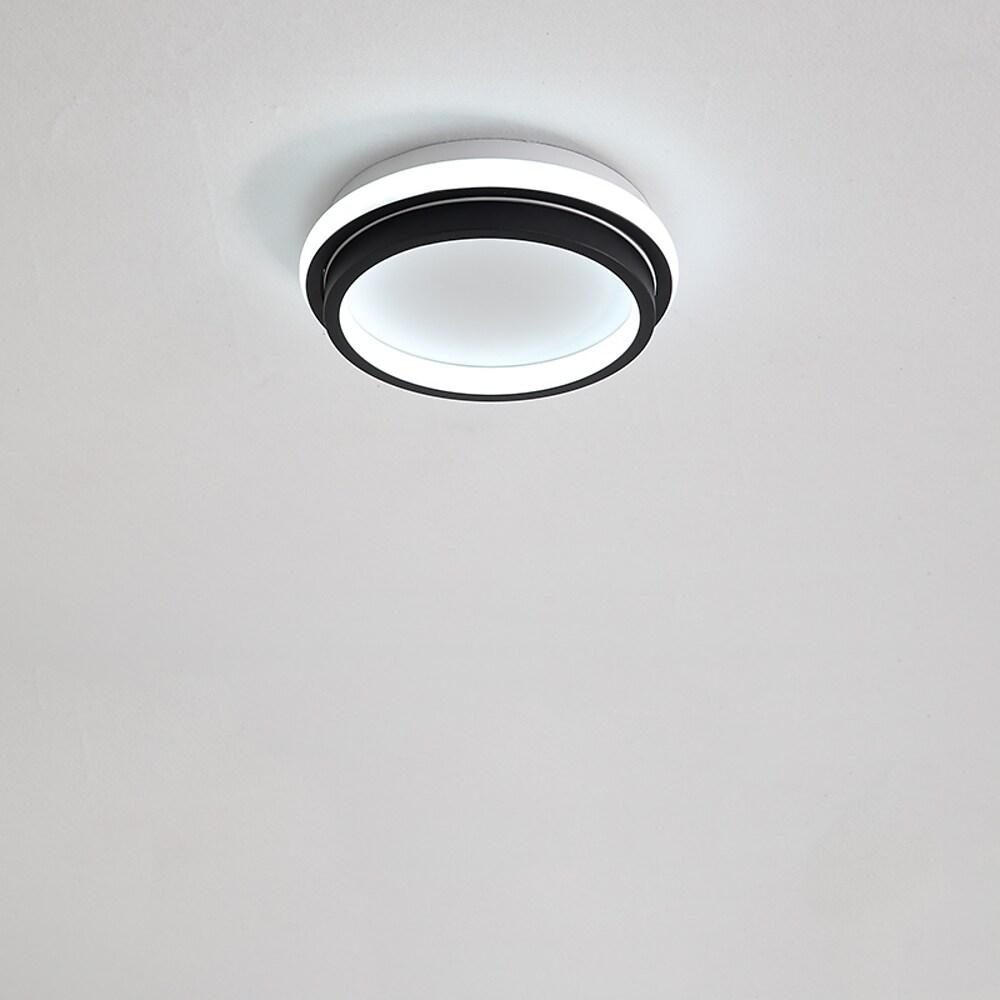 Modern Square LED Flush Mount Ceiling Light - Metal & PVC