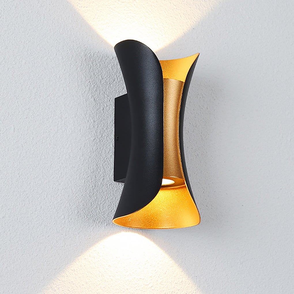 Curved LED Up Down Waterproof Outdoor Wall Light