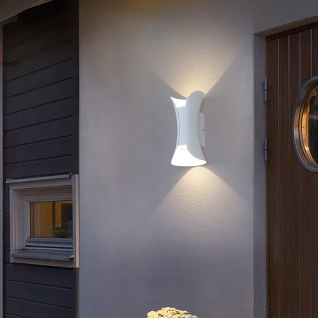 Curved LED Up Down Waterproof Outdoor Wall Light