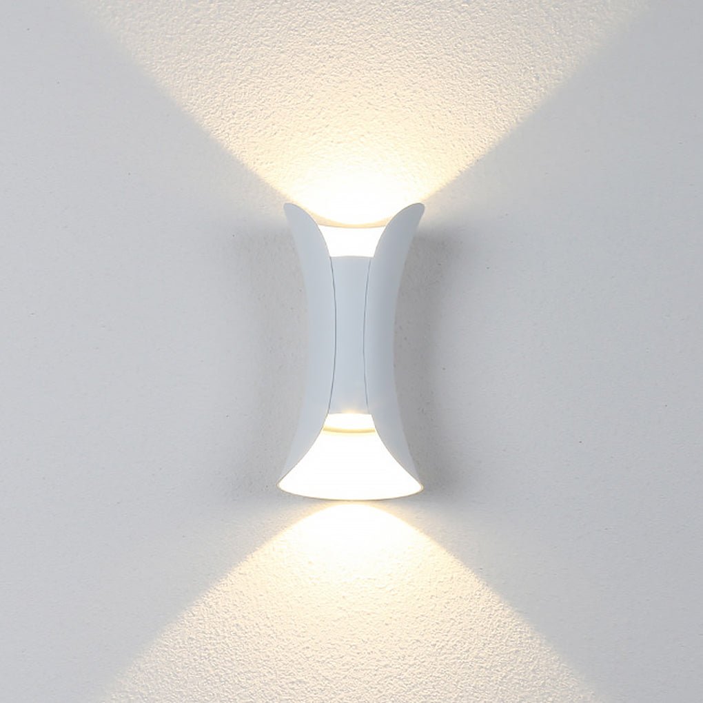 Curved LED Up Down Waterproof Outdoor Wall Light