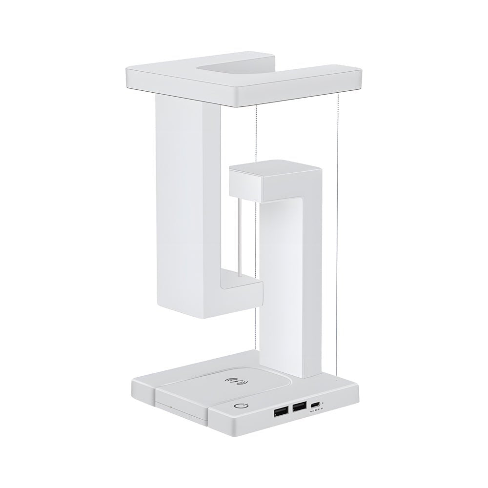 Anti-Gravity LED Table Lamp with Wireless Charging - Modern Accent