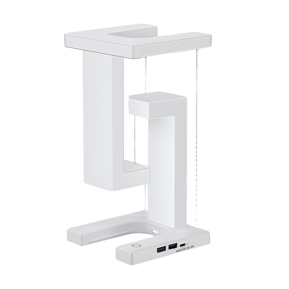 Anti-Gravity LED Table Lamp with Wireless Charging - Modern Accent