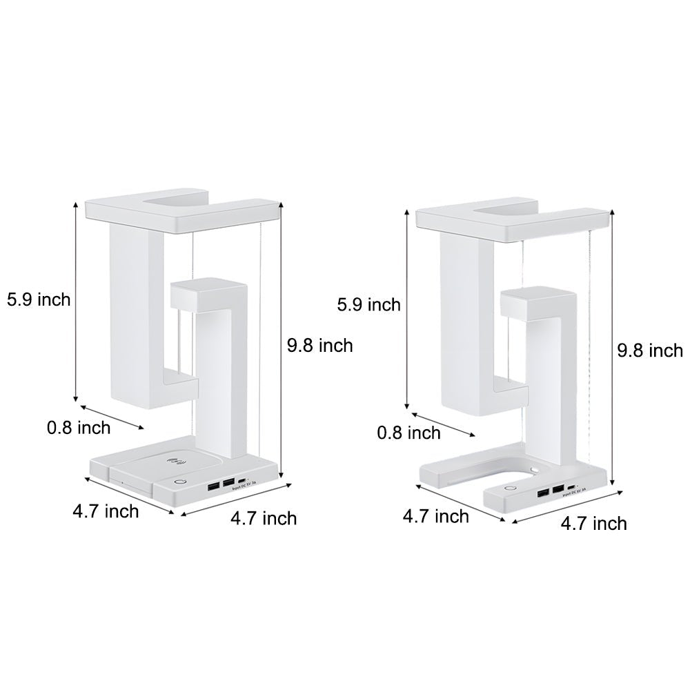 Anti-Gravity LED Table Lamp with Wireless Charging - Modern Accent