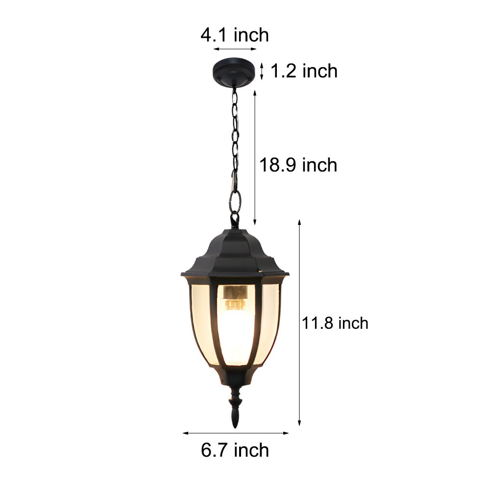 Modern Outdoor Chandelier Waterproof Die-Cast Aluminum & Glass