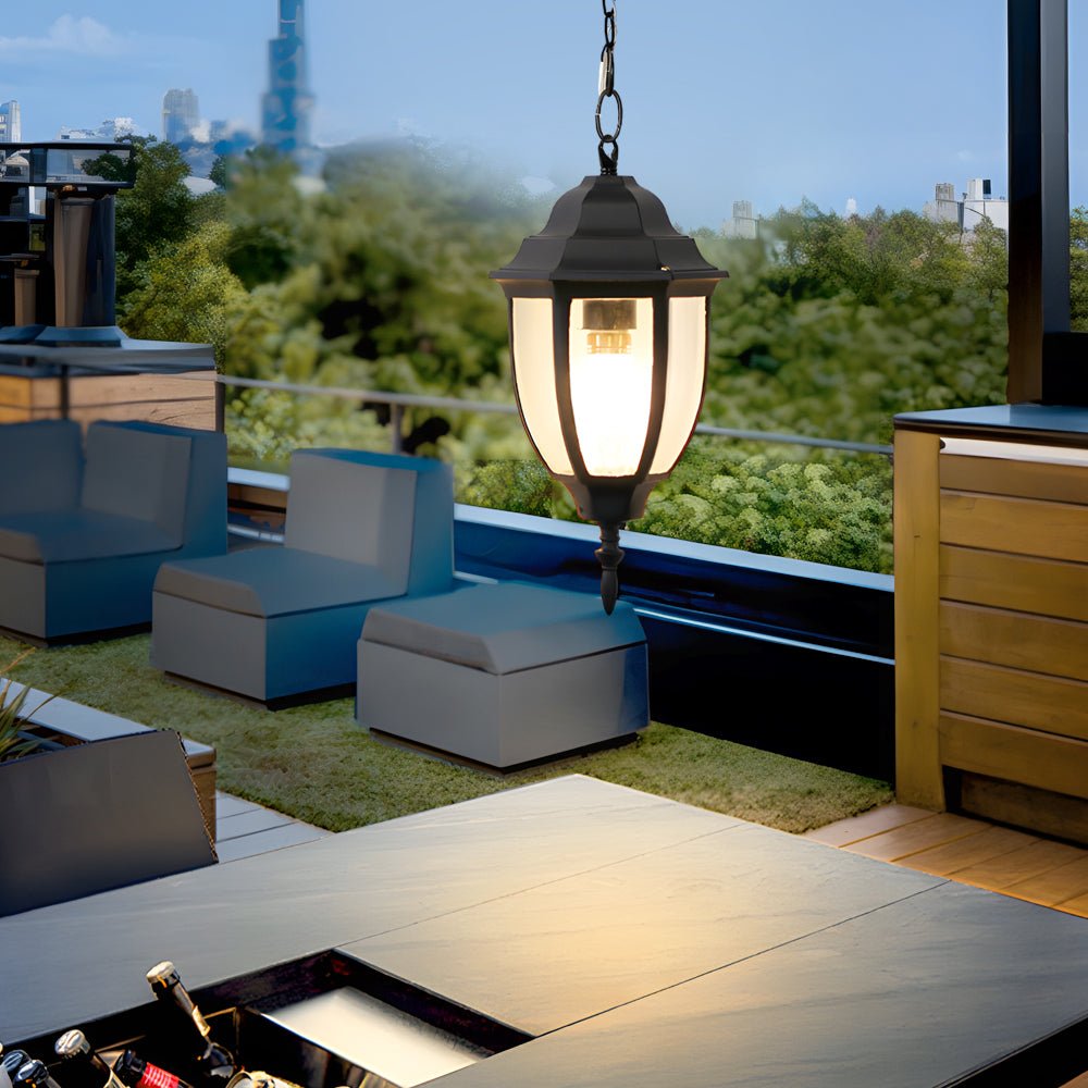 Modern Outdoor Chandelier Waterproof Die-Cast Aluminum & Glass