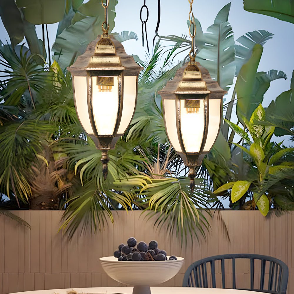 Modern Outdoor Chandelier Waterproof Die-Cast Aluminum & Glass
