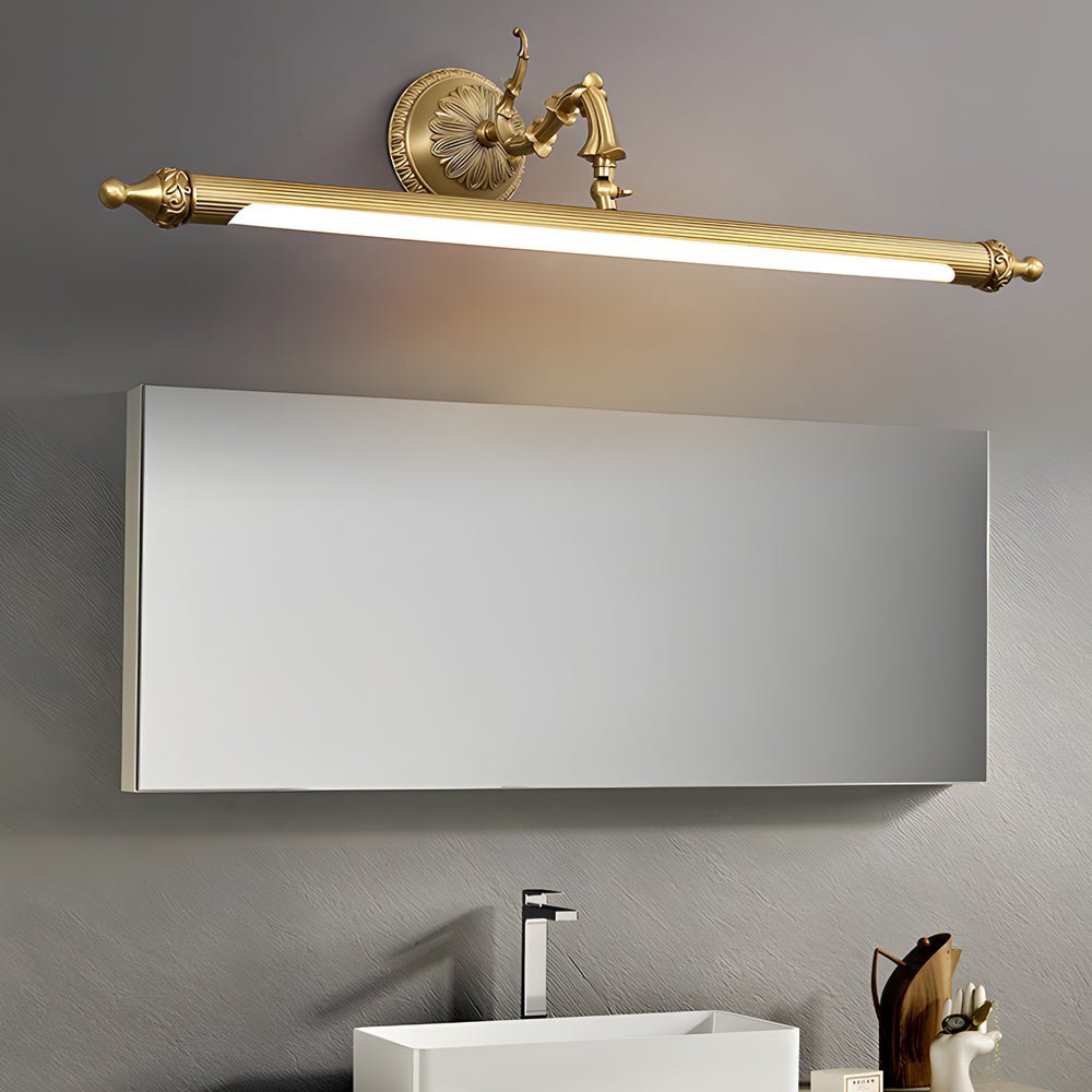 Antique Gold Rotatable LED Bathroom Vanity Light with Dimming