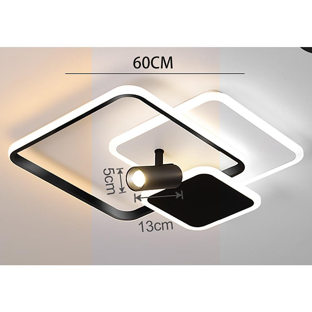Modern 3-Square Metal LED Flush Mount Ceiling Light