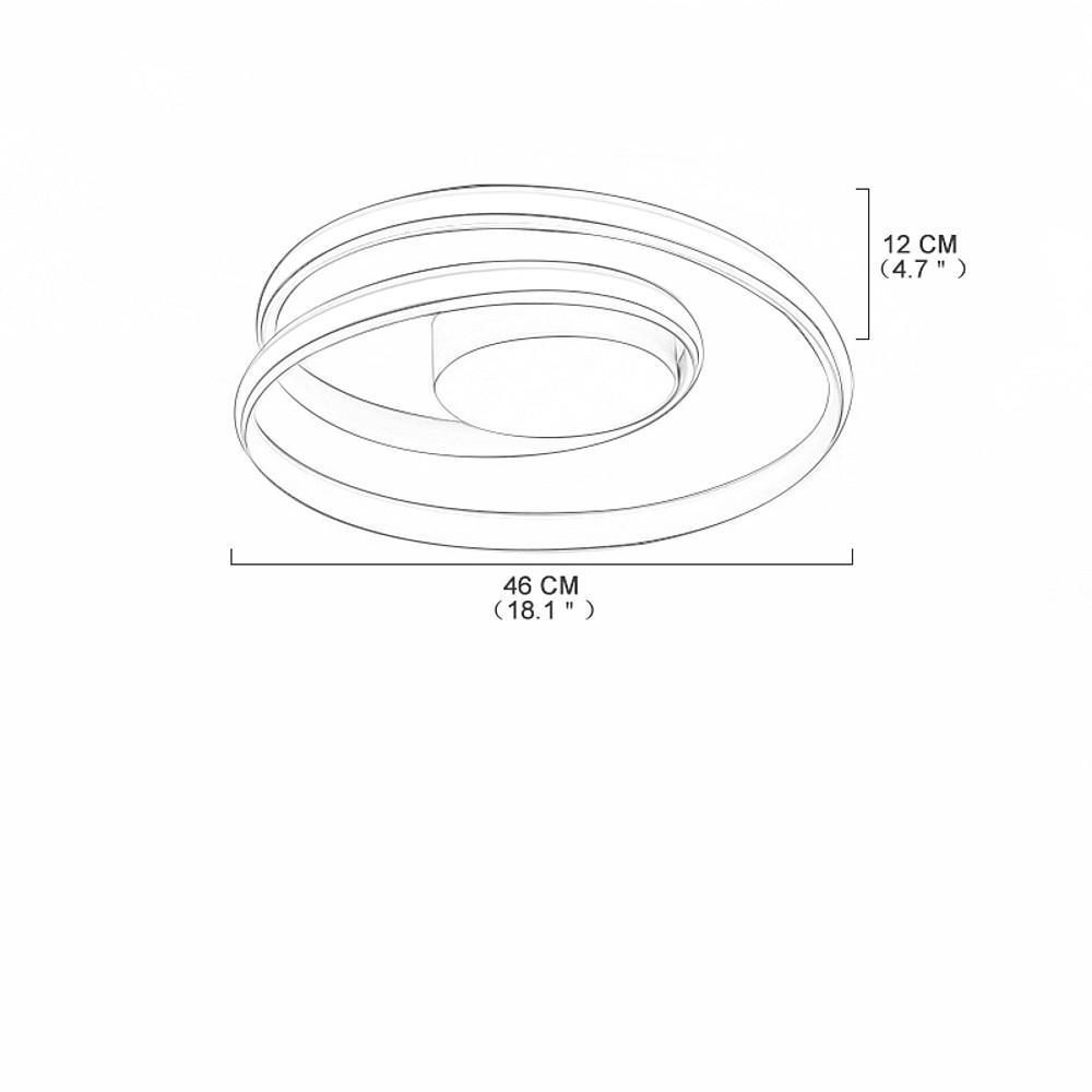 Spiraling Halo LED Flush Mount Ceiling Light Modern Metal Design