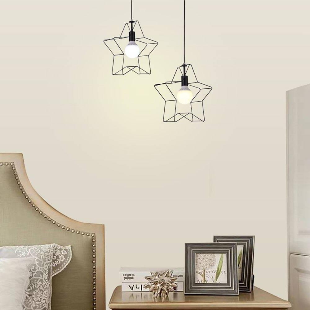 Modern Star Pendant Light Metal Ambient Lighting Fixture