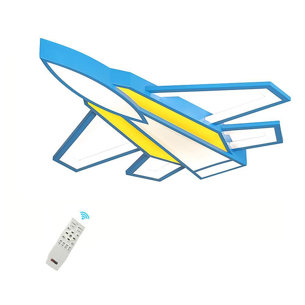 Cartoon Airplane LED Kids Ceiling Light Flush Mount Metal Acrylic