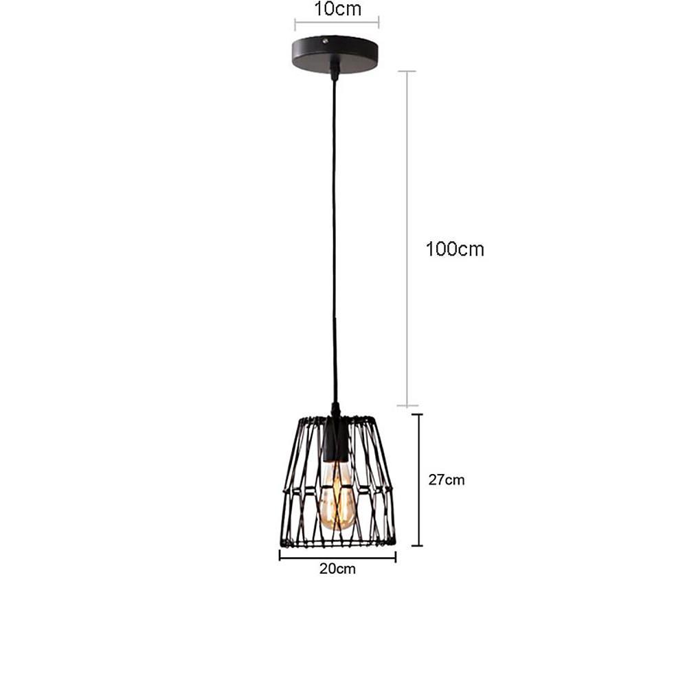 Industrial Metal Lantern Pendant Light Vintage Cage Chandelier
