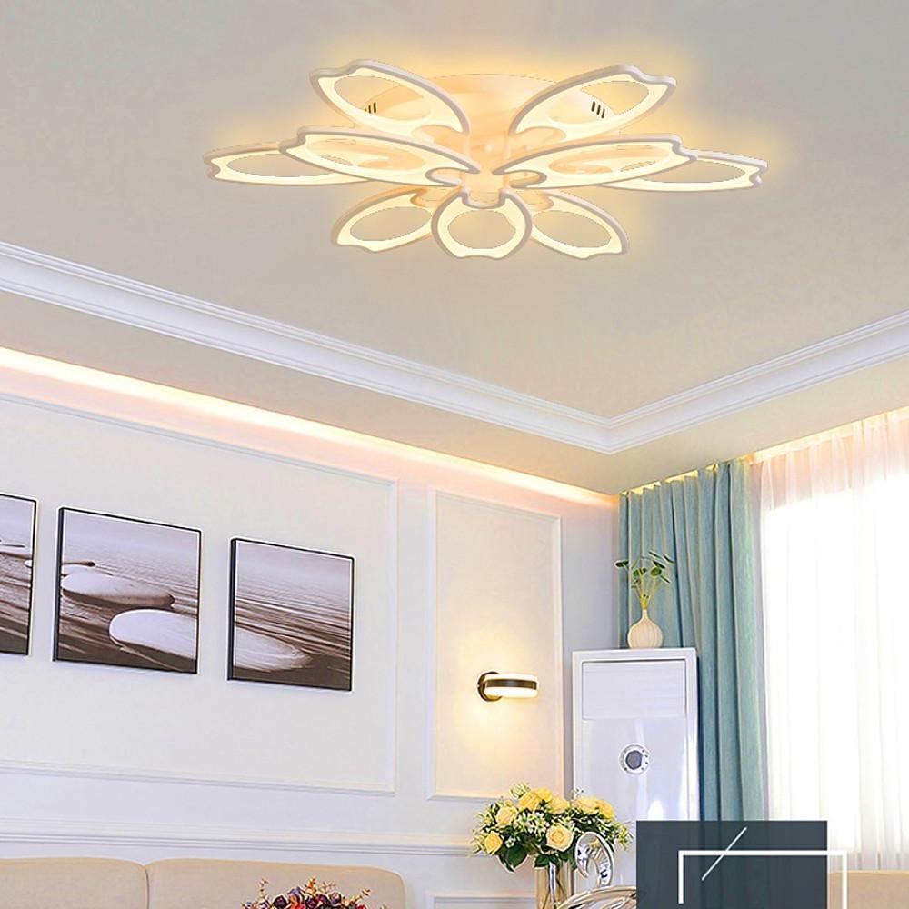 Modern Flower Petal LED Ceiling Light Dimmable Flush Mount
