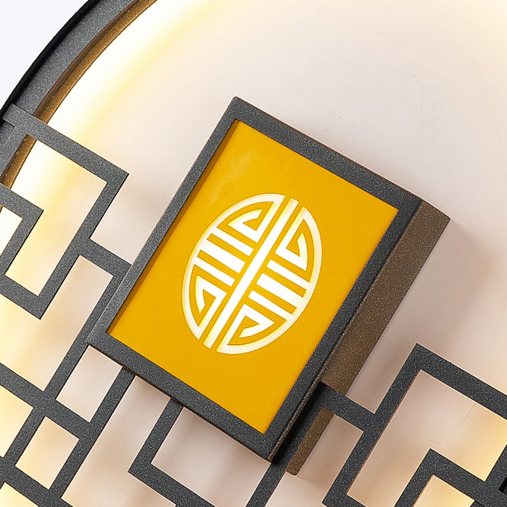 Modern Outdoor LED Wall Lamp with Hollow Pattern Design