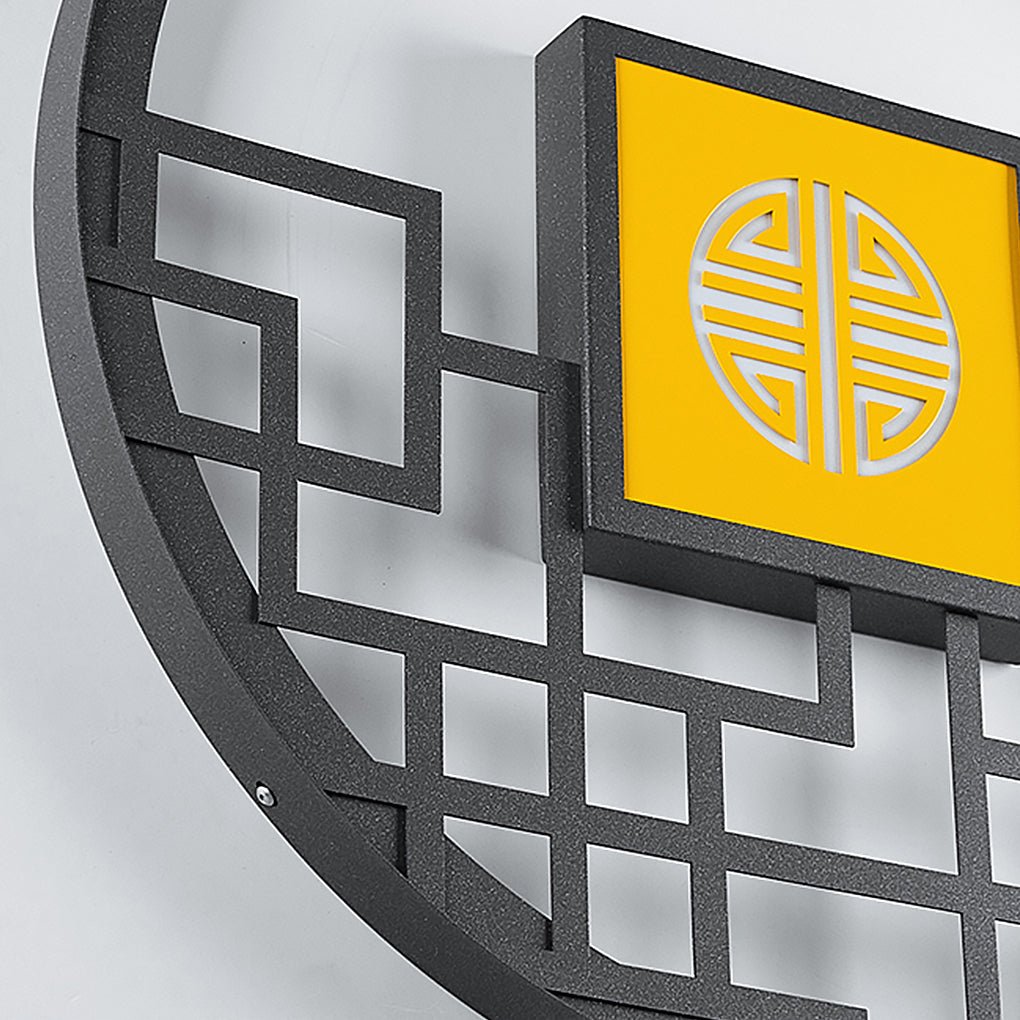 Modern Outdoor LED Wall Lamp with Hollow Pattern Design