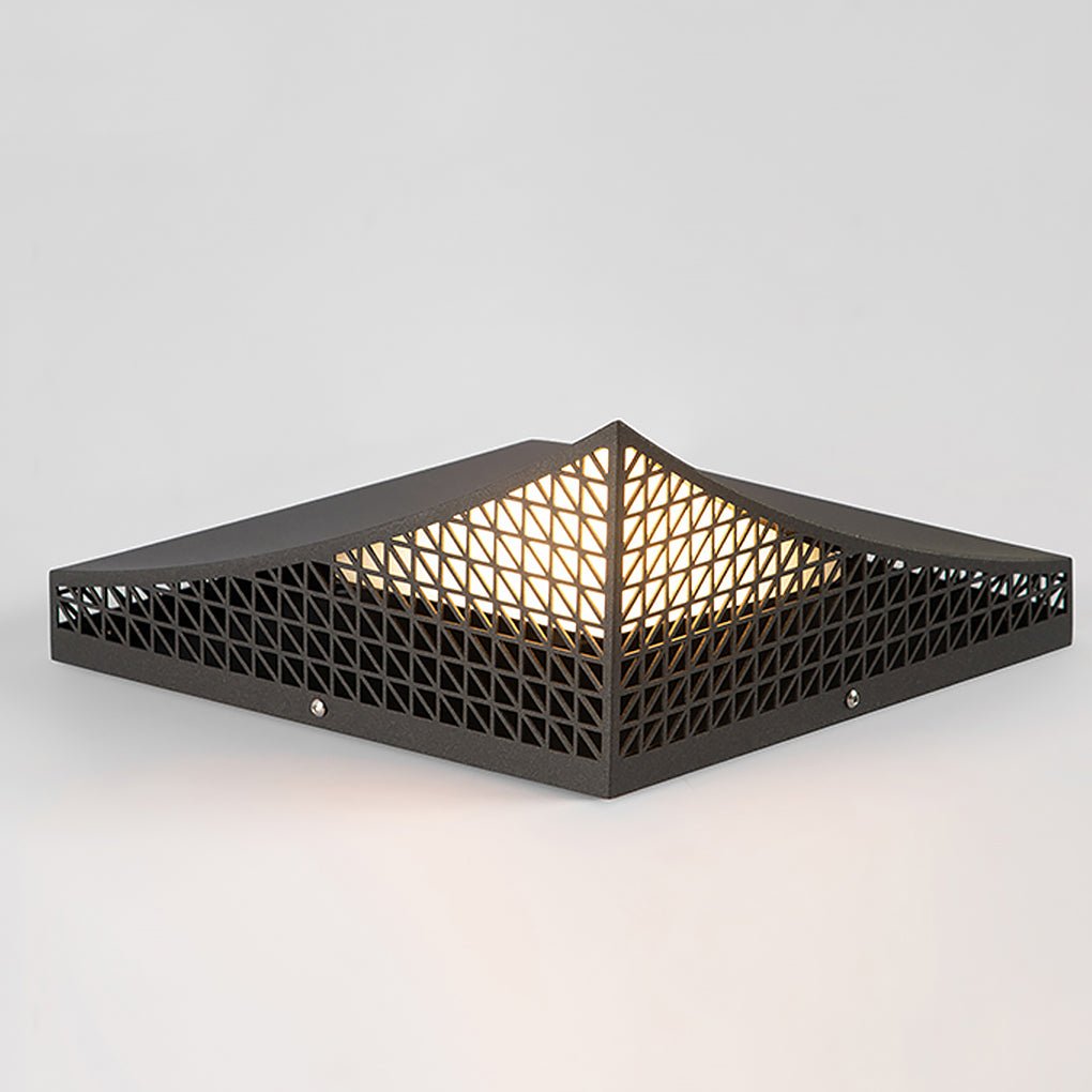 Industrial Solar Garden Light with Mesh Design