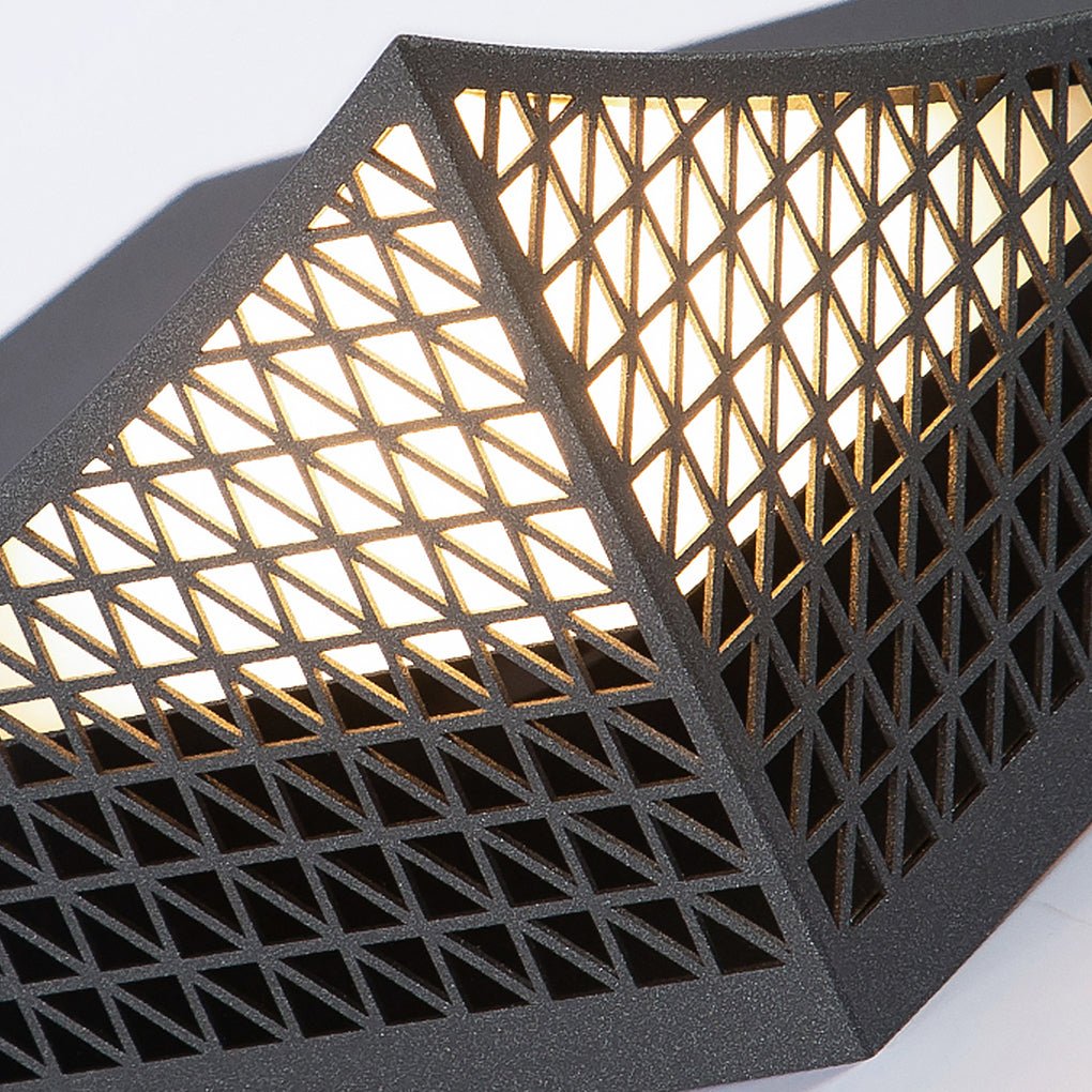 Industrial Solar Garden Light with Mesh Design