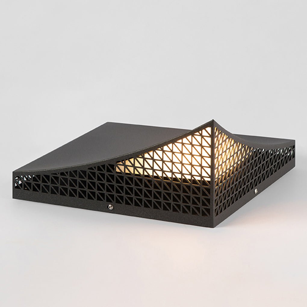 Industrial Solar Garden Light with Mesh Design