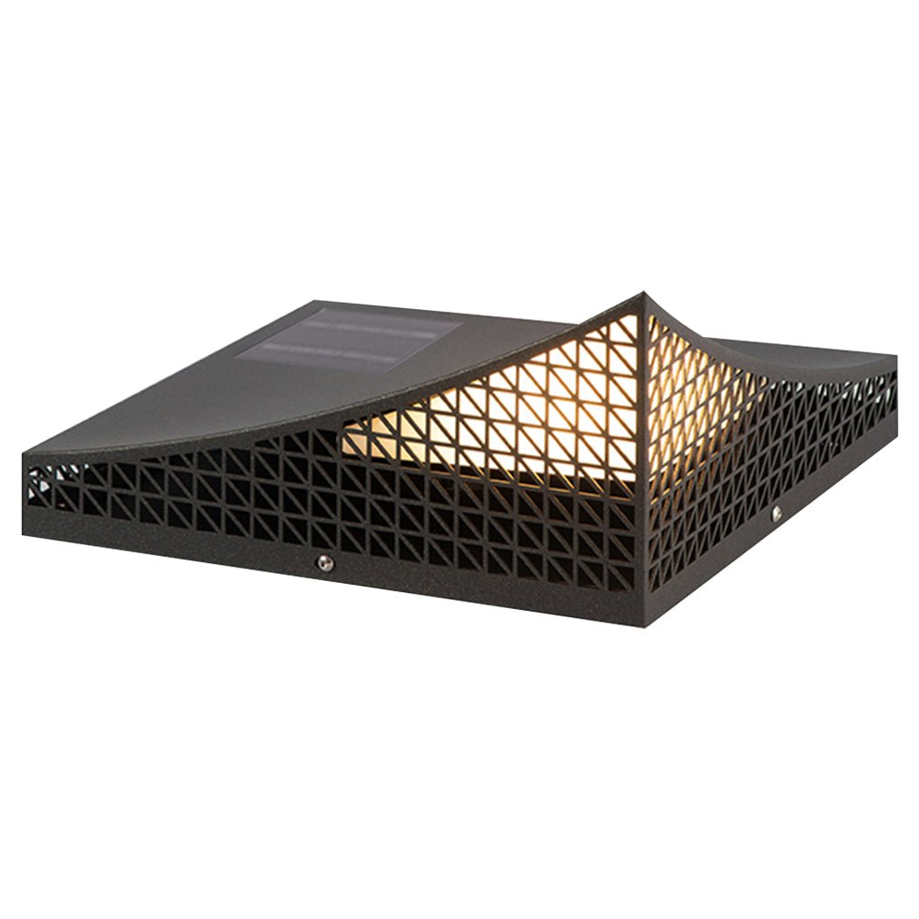 Industrial Solar Garden Light with Mesh Design
