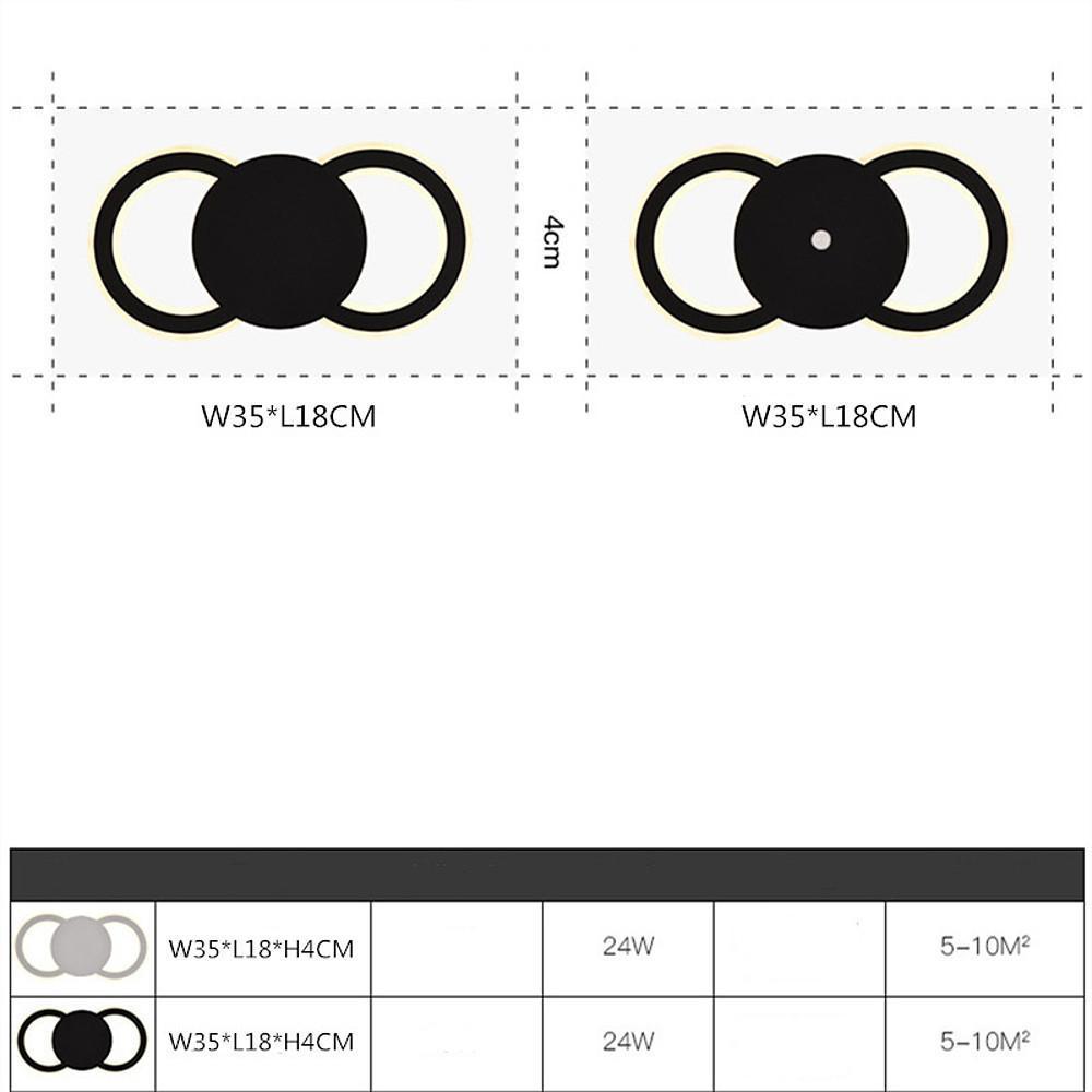 Geometric Dual-Ring LED Flush Mount Ceiling Light - Modern Metal