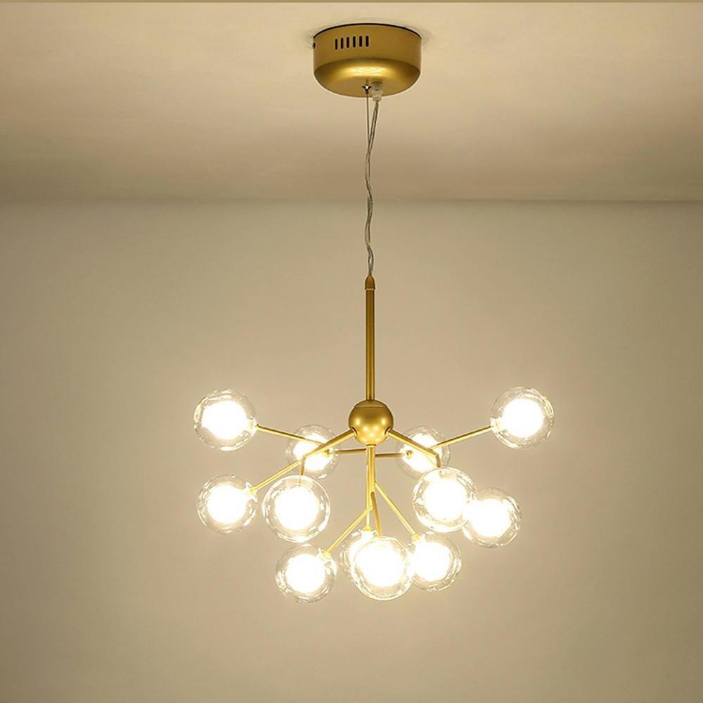 Modern Sputnik Chandelier 9-Light Metal Cluster Pendant Ceiling Light