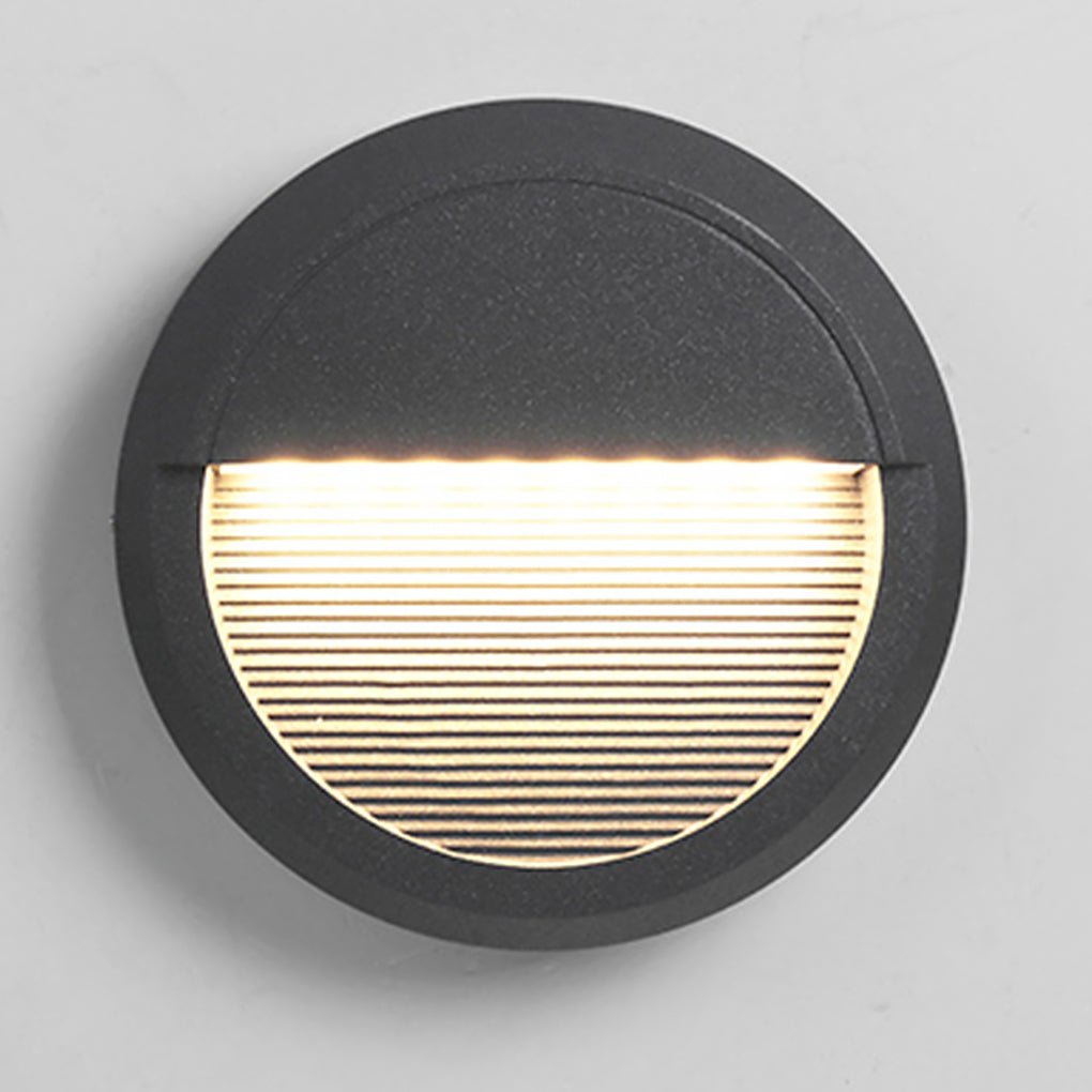 Modern LED Step Light Waterproof Outdoor Wall Lamp Black Aluminum