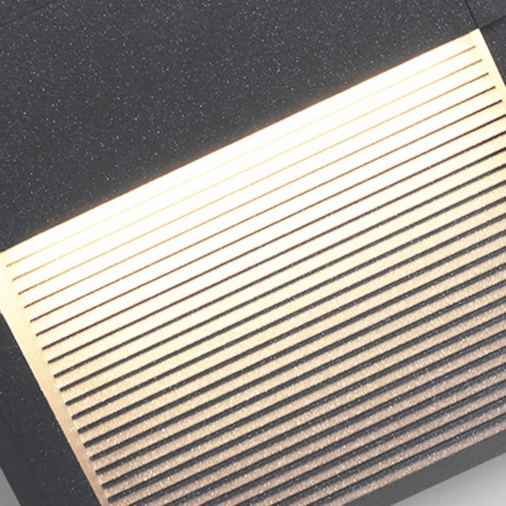 Modern LED Step Light Waterproof Outdoor Wall Lamp Black Aluminum