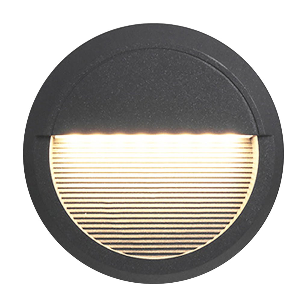 Modern LED Step Light Waterproof Outdoor Wall Lamp Black Aluminum