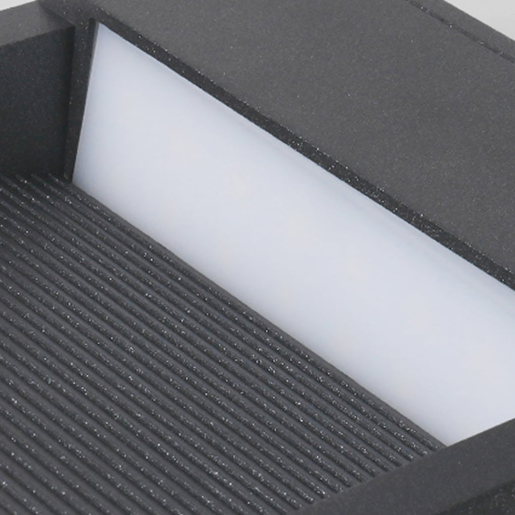 Modern LED Step Light Waterproof Outdoor Wall Lamp Black Aluminum