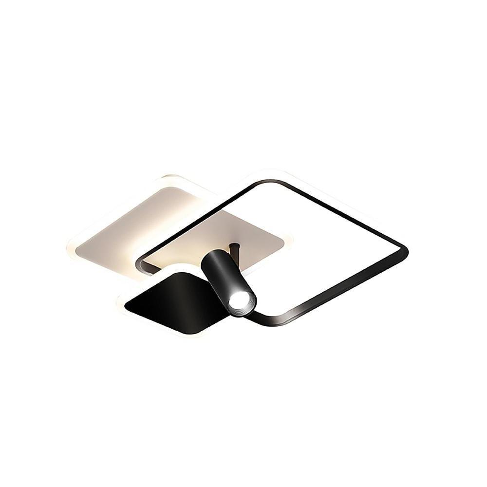 Modern 3-Square Metal LED Flush Mount Ceiling Light
