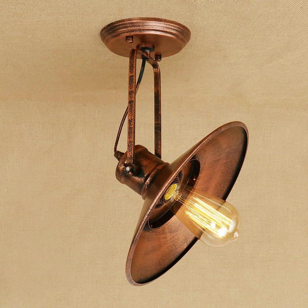 Industrial Metal Pendant Light with Vintage Edison LED Bulb