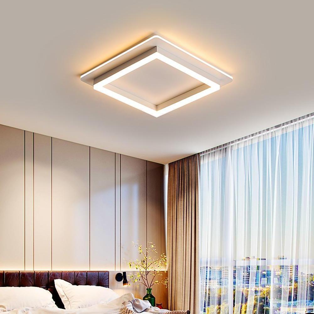 Modern LED Flush Mount Ceiling Light with Acrylic Shade