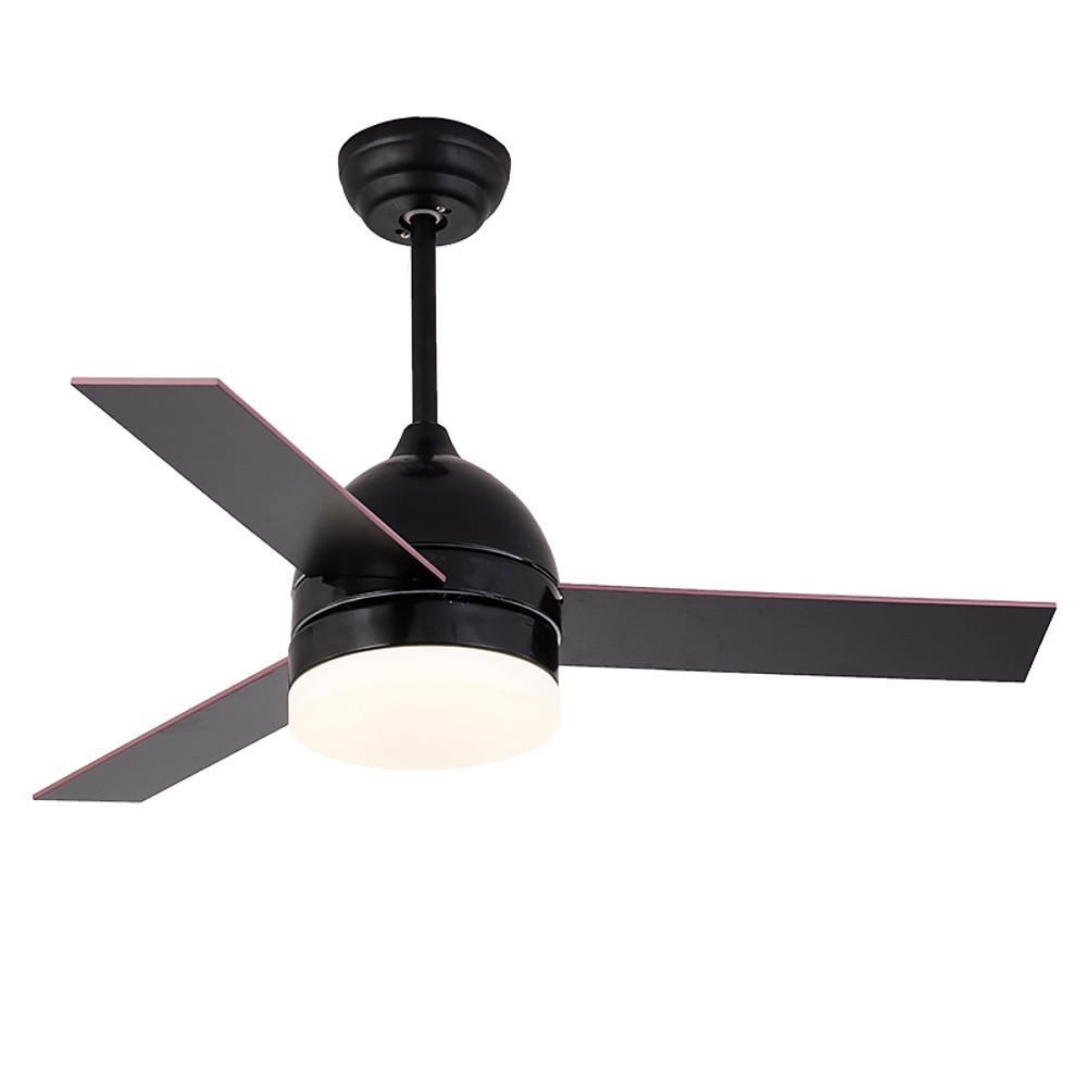 Nordic LED Ceiling Fan with Light - Electroplated Metal & Acrylic