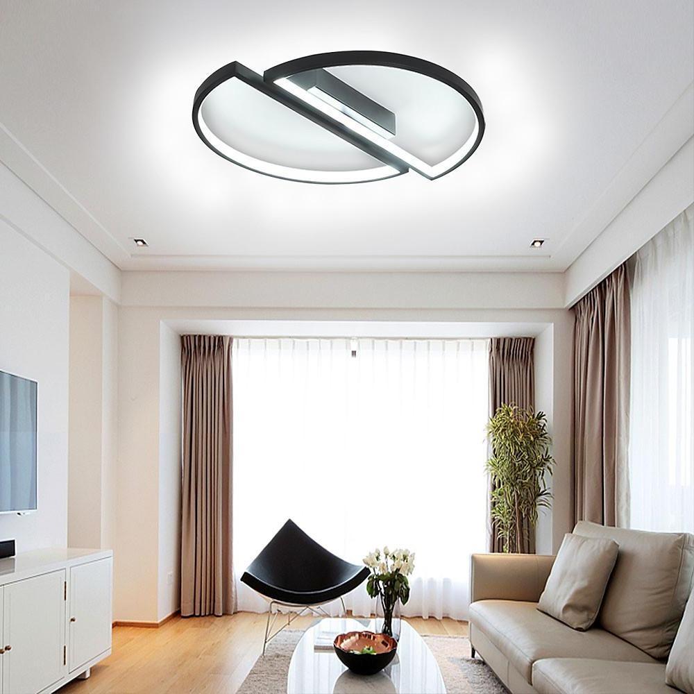 Modern Semi-Circle Dimmable LED Flush Mount Ceiling Light