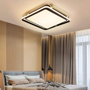 Geometric LED Flush Mount Ceiling Light - Dimmable Acrylic Shade