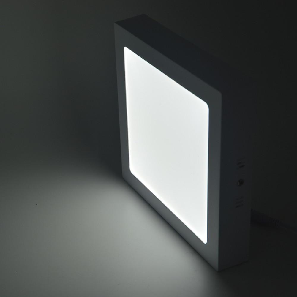 Square LED Flush Mount Ceiling Light - Modern Minimalist White