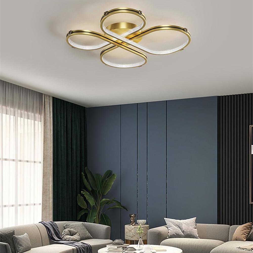 Circle Flower LED Flush Mount Ceiling Light - Dimmable Modern Design
