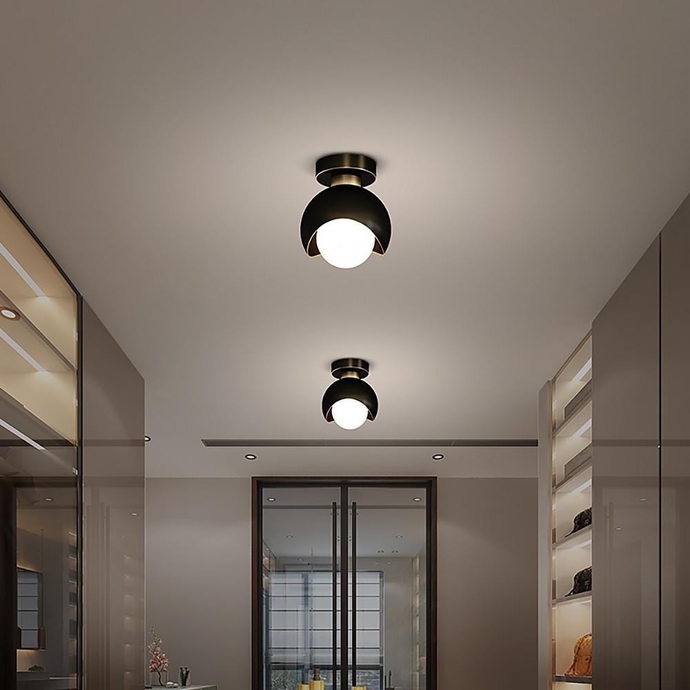 6" Globe Flush Mount Ceiling Light - Nordic Copper Finish LED
