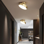 Adjustable Nordic Flush Mount Ceiling Light with Electroplated Copper